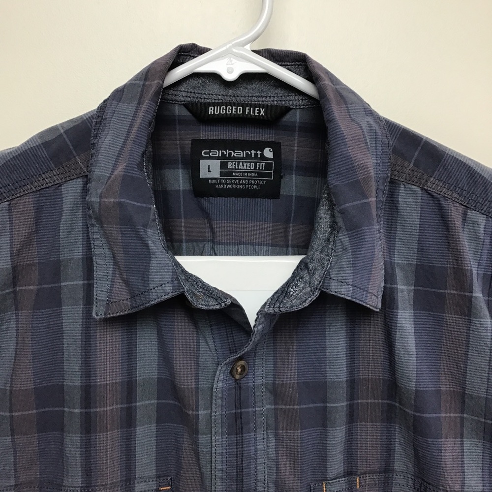 Carhartt Rugged Flex Regular Fit mens short sleeve button down casual shirt - Picture 3 of 10